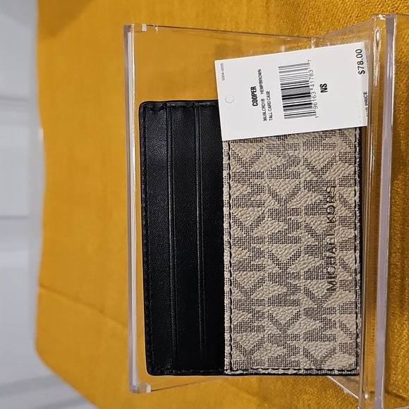 Michael Kors Cooper Tall Card Case Hemp/Brown NWT - Picture 1 of 8